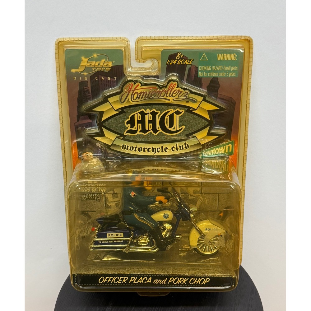 Jada Toys Homie Rollerz Motorcycle Club Officer Placa & Pork Chop 1:24 Die Cast